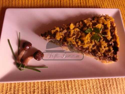 Tarta de ciuperci cu mamaliga