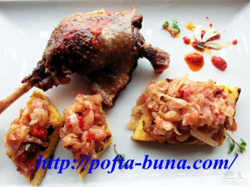 Varza calita cu pulpe de gasca afumate