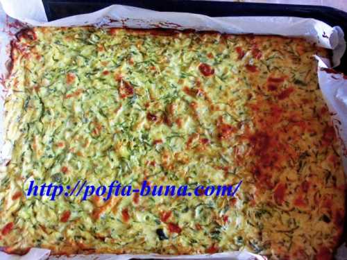 Tarta cu dovlecei si menta