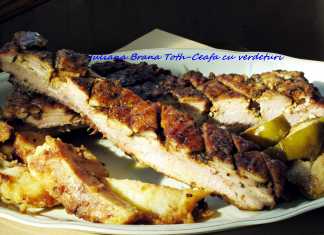 Friptura de porc cu verdeturi mediteraneene 012 Friptura de porc cu verdeturi mediteraneene 012