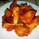 cartofi cu sos de rosii Diana Ioana 150x150 - Cartofi la cuptor, cu rosii si usturoi, de post