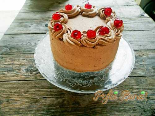 Tort cu ciocolata, iaurt si fructe Tort cu ciocolata, iaurt si fructe