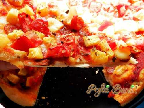 Reteta de pizza cu ananas Reteta de pizza cu ananas