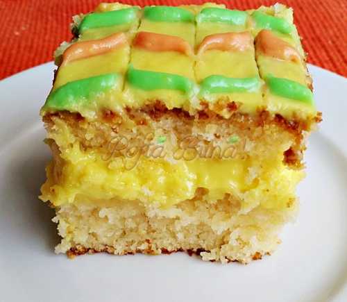 Blat cu nuca de cocos și crema de vanilie-Camelia Fachete