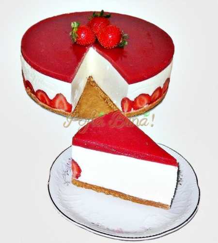 Cheesecake cu capsuni- Porceanu Gica