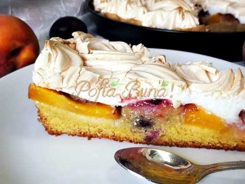 Prajitura cu fructe si bezea-Elena Bite