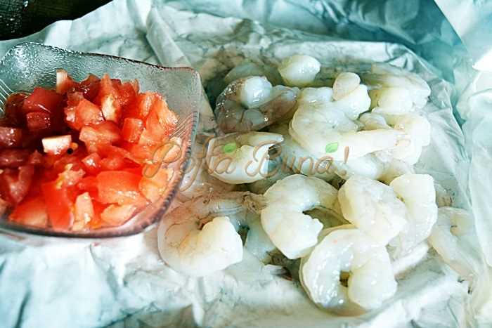 Creveti picanti cu rosii si usturoi Creveti picanti cu rosii si usturoi