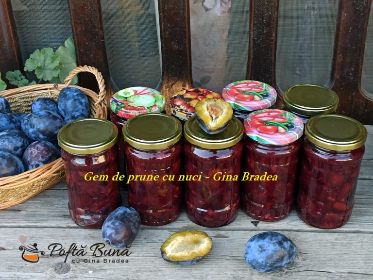 Gem de prune cu nuca, reteta simpla