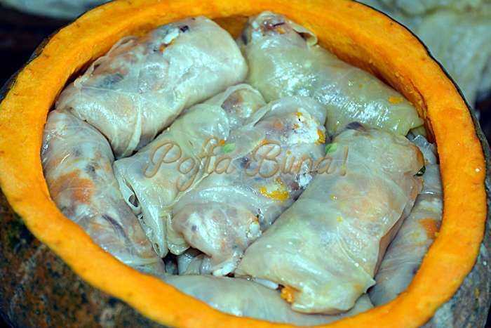 Sarmale cu varza in dovleac 