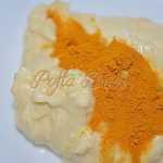 Minitarte curcubeu in forma de floare