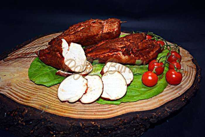 Piept de pui marinat, fiert si afumat Piept de pui marinat, fiert si afumat
