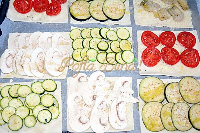 Aperitive din foietaj cu legume Aperitive din foietaj cu legume