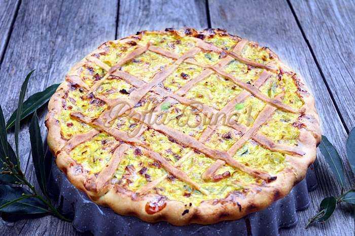 Tarta cu praz si smantana