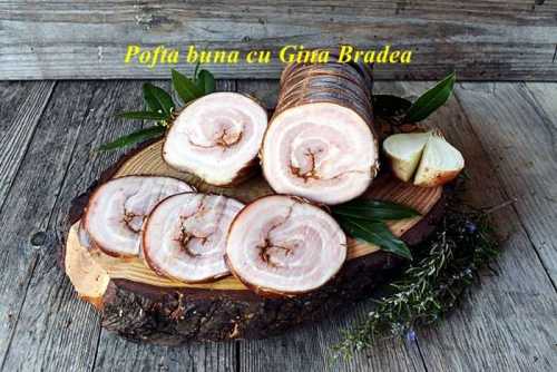Pancetta Rulada din burta de porc, pancetta