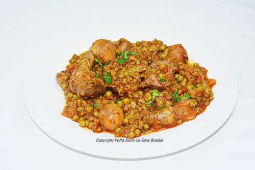 Mancare de mazare cu carne de pasare, porc, vita, organe