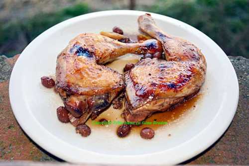 Pui la cuptor cu bere si stafide