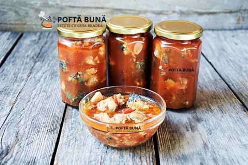 Conserva de peste in sos tomat, reteta pentru iarna