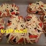 Pizza pe felii de paine Krafft Haidi 150x150 - Pizza pe felii de paine, reteta simpla, ieftina si rapida