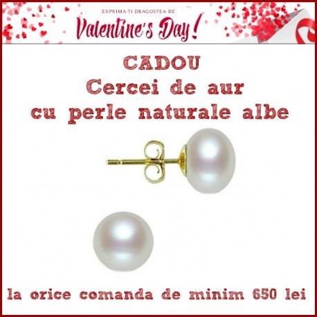 cadou special cercei de aur cu perla naturala alba 1 - Concurs de Martisor 2018 de la Cadouri si perle