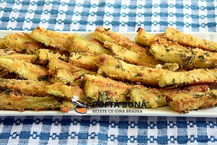 Sticksuri din dovlecei cu parmezan la cuptor, reteta simpla Sticksuri din dovlecei cu parmezan la cuptor, reteta simpla