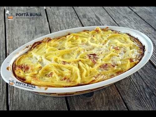 Budinca aperitiv Budinca aperitiv din paste cu branza si afumatura
