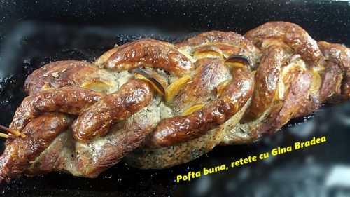 Muschiulet de porc impletit cu carnati de casa, reteta veche, simpla