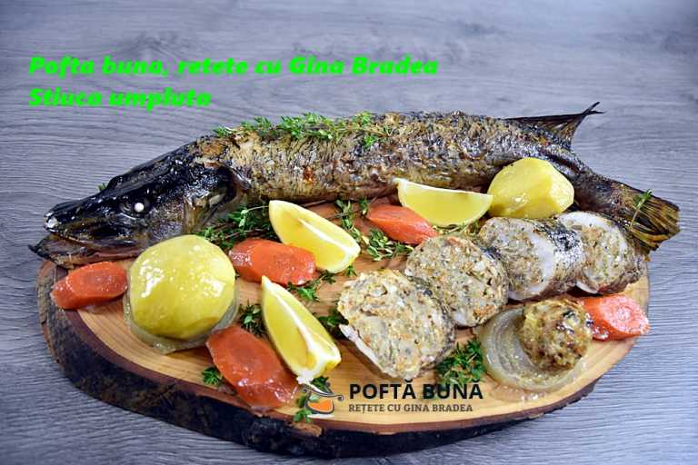 Stiuca umpluta, reteta veche, pescareasca, dobrogeana