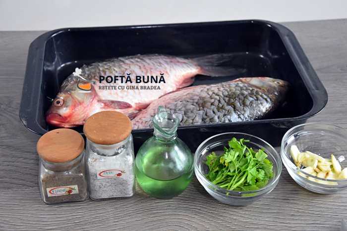 Peste (caras) &bdquo;prajit&rdquo; la cuptor, fara faina, cu putin ulei