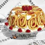 Tort cupola, roll-cake sau tort rulada cu sarlota de vanilie si fructe