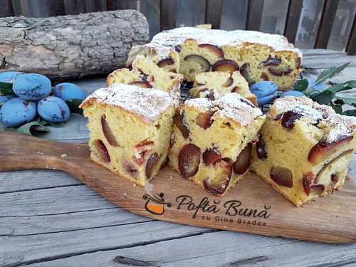 Placinta cu prune si nuci Prajitura pufoasa cu prune reteta simpla clasica 5 500x375 - Placinta cu prune si nuci