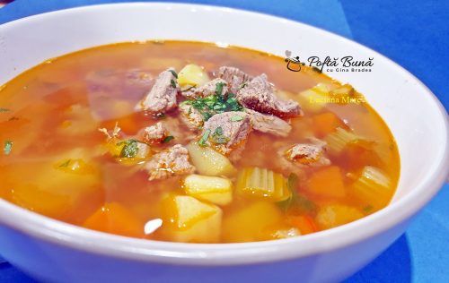 Ciorba de vacuta cu legume, ca la restaurant