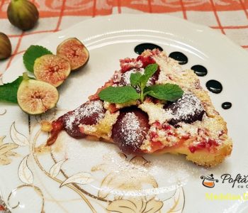 Clafoutis cu prune, reteta rapida de prajitura cu aluat fin