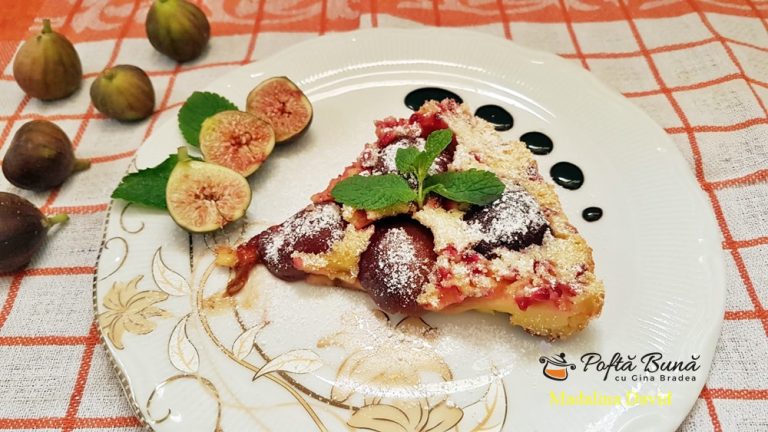 Clafoutis cu prune, reteta rapida de prajitura cu aluat fin