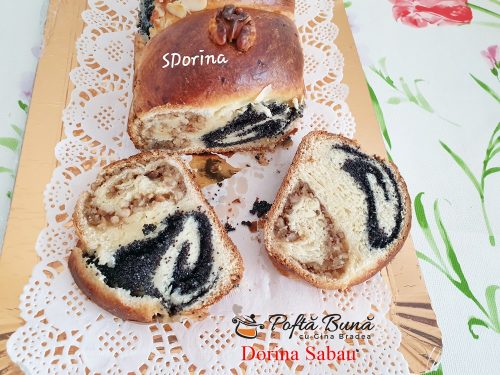 Cozonac pufos cu nuca si mac, reteta de familie