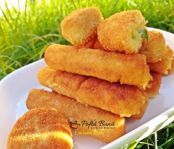 Crochete de cartofi cu cascaval si ceapa verde Crochete de cartofi cu cascaval si ceapa verde