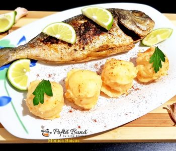 Dorada la grill cu piure de cartofi si morcov, reteta simpla si gustoasa Dorada la grill cu piure de cartofi si morcov, reteta simpla si gustoasa