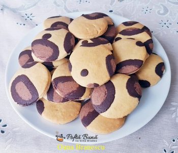 Fursecuri zebra, fragede, cu unt, rom si cacao