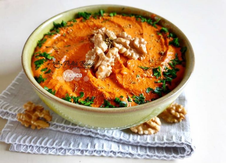 Pasta de ardei kapia copt cu nuci sau reteta de Muhammara