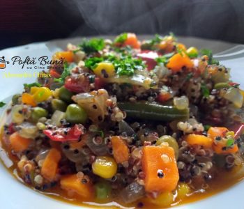 Quinoa cu legume si sos de rosii, reteta rapida, de post Quinoa cu legume si sos de rosii, reteta rapida, de post