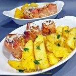 Rulada din piept de pui cu bacon, mustar si ierburi aromate Rulada din piept de pui cu bacon, mustar si ierburi aromate