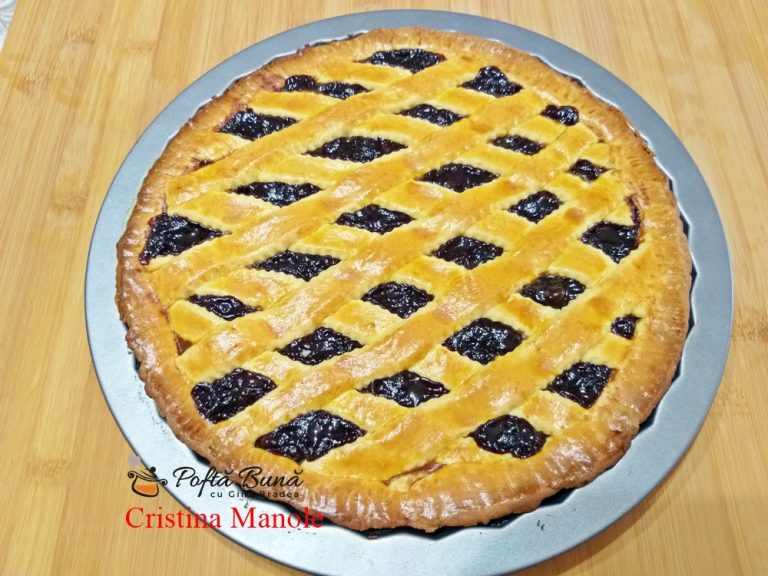 Tarta cu gem de prune si nuci sau crostata