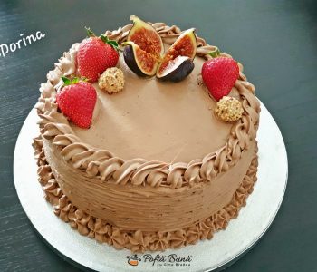 Tort cu crema de ciocolata cu mascarpone si visine,