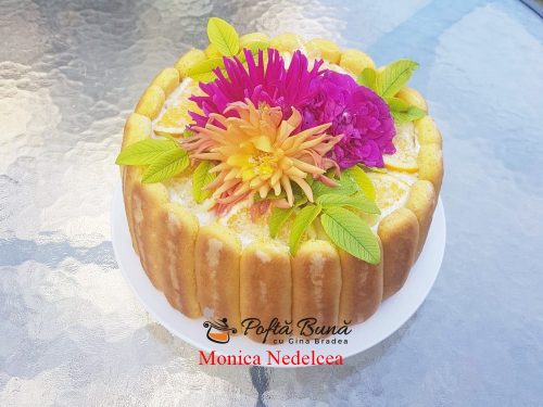 Tort Diplomat reteta clasica cu fructe, piscoturi si frisca naturala