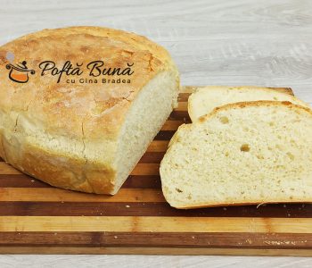 Paine de casa, reteta simpla, cu putina drojdie Paine de casa, reteta simpla, cu putina drojdie