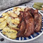 Piept de porc la cuptor, cu usturoi si cimbru Piept de porc la cuptor, cu usturoi si cimbru