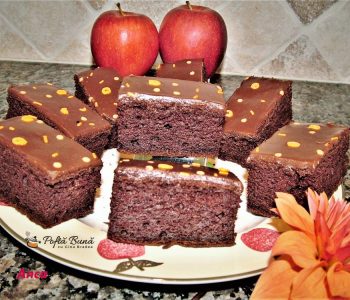 Brownie cu mere si faina fara gluten, reteta pas cu pas