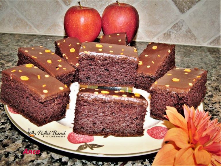 Brownie cu mere si faina fara gluten, reteta pas cu pas