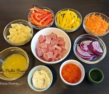 Carne de porc in sos dulce-acrisor, reteta chinezeasca Carne de porc in sos dulce-acrisor, reteta chinezeasca