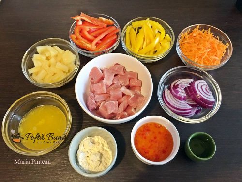 Carne de porc in sos dulce-acrisor, reteta chinezeasca