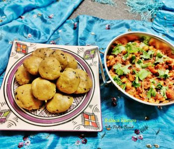 Chana masala, curry vegetarian cu naut si galuste de gris Chana masala, curry vegetarian cu naut si galuste de gris